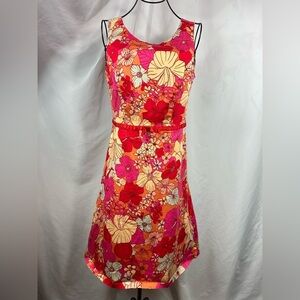 Ombre floral print a-line dress size 6